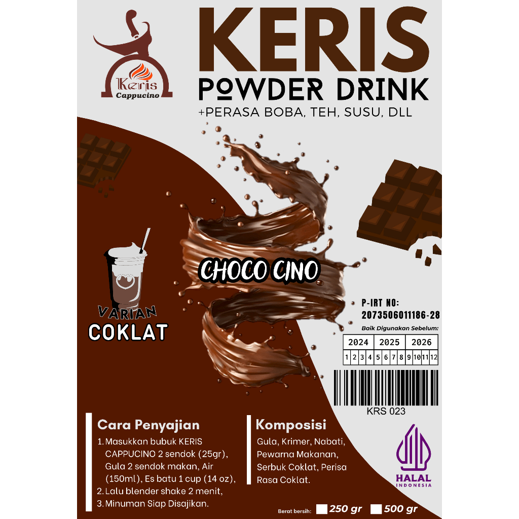 

CHOCO CINO Serbuk Minuman Kemasan 500 gr