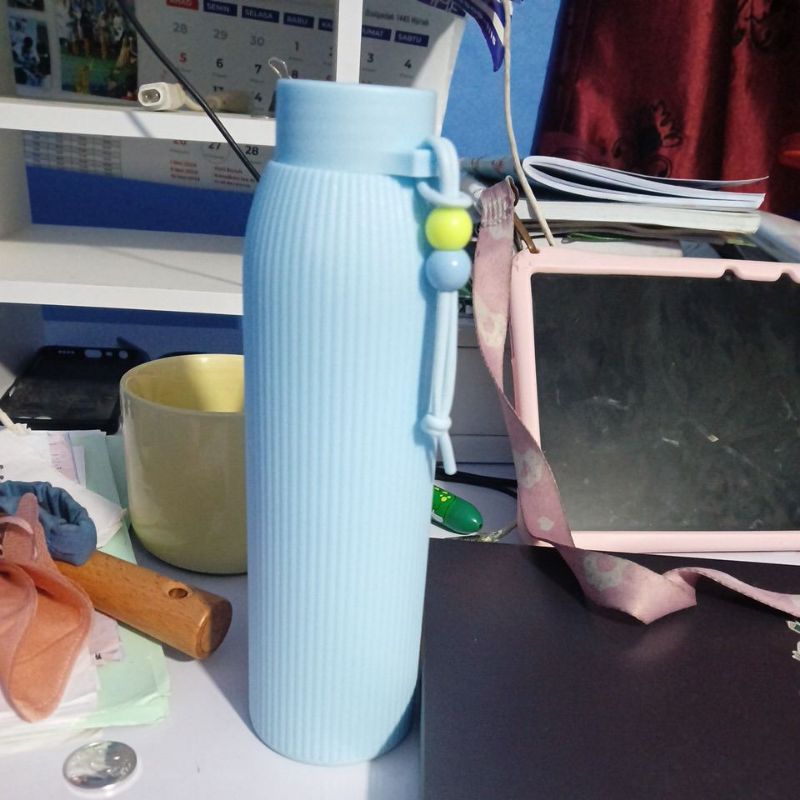 Tumbler Botol Kaca Maccaron Makaron Macaron Box Coklat Aslinya