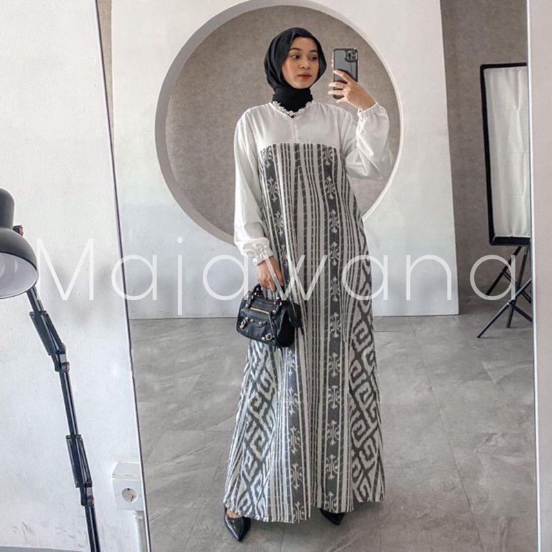Gamis Tenun Sakura-Baju muslim