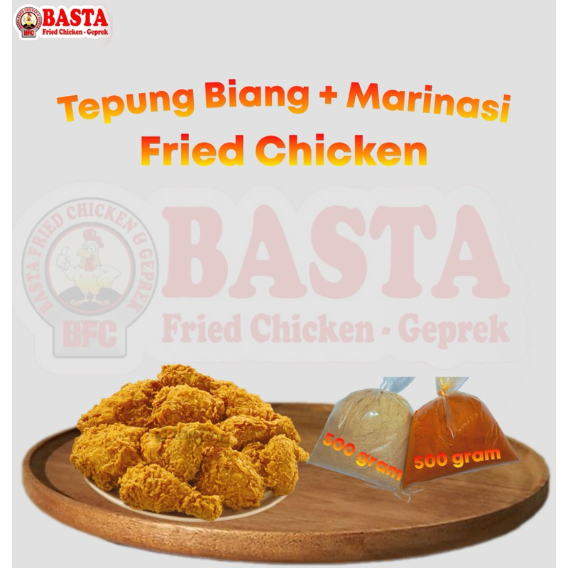 

tepung biang + marinasi fried chicken