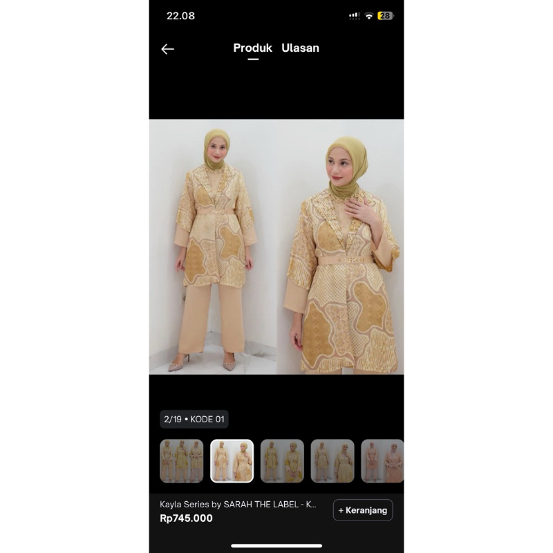 kayla series set baju dan celana By SARAH THE LABEL | second DISKON