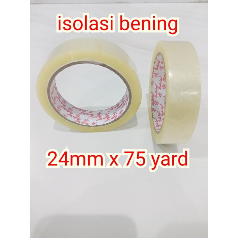 

isolasi isolatif bening 24mm x 75 yard lebih lengket terjamin