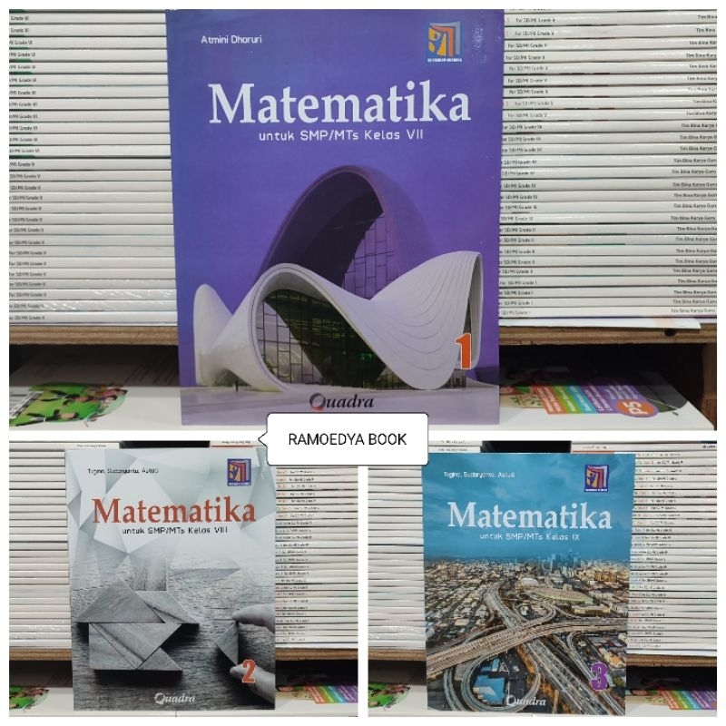 Buku Matematika SMP/MTs kelas 7 , 8 , 9 Kurikulum Merdeka Quadra
