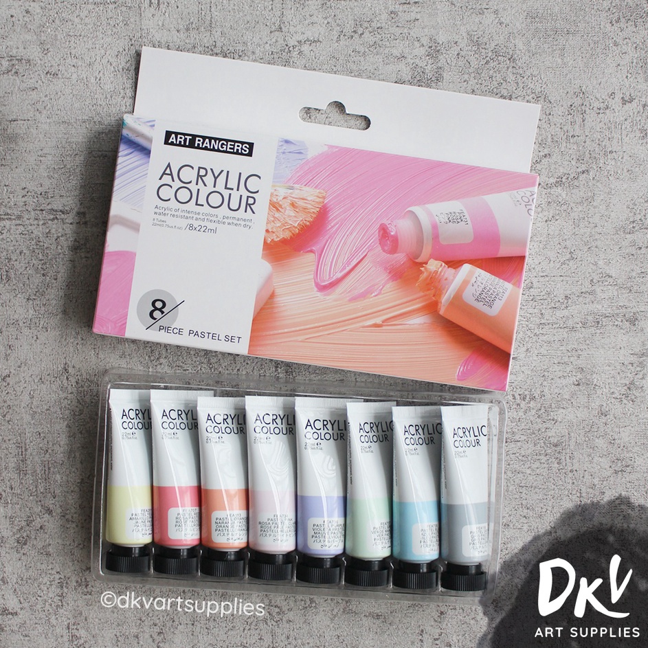 

Art Ranger Rangers Pastel Metallic Acrylic Paint Cat Akrilik set 8x22ml