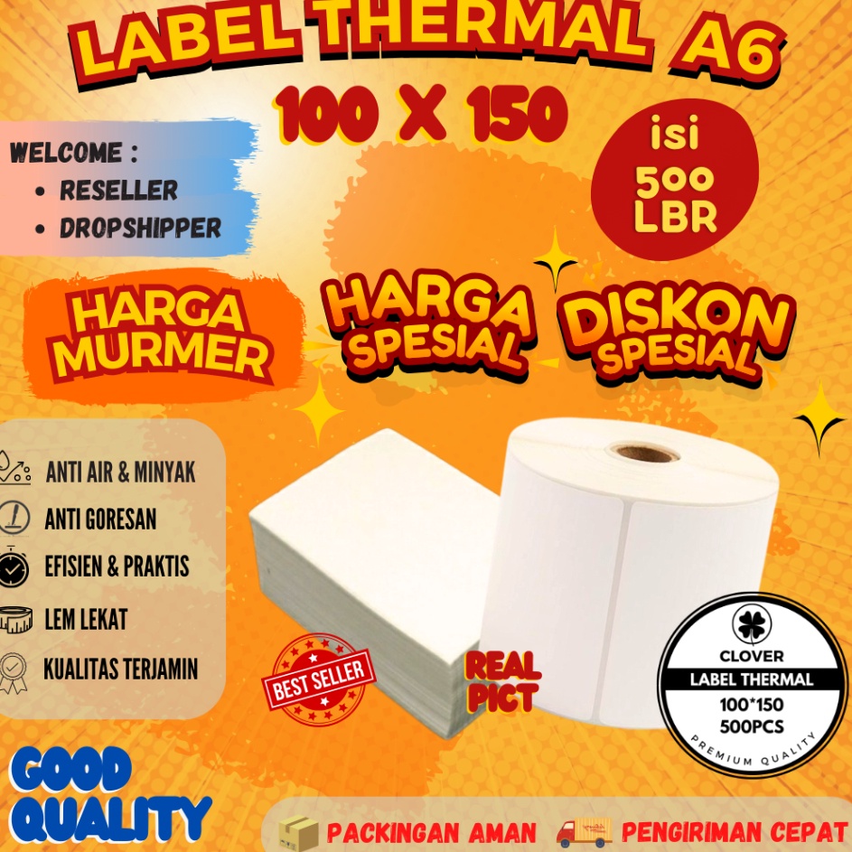 

Top Seller KERTAS THERMAL 1 X 15MM LABEL STIKER BARCODE A6