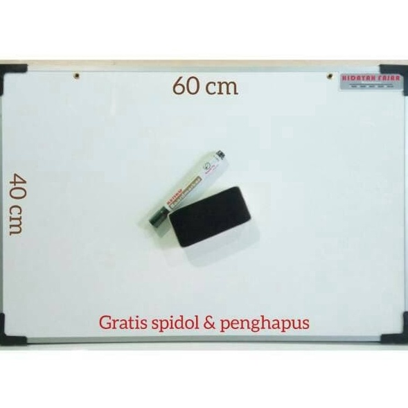 

Papan Tulis Putih White Board 6x4 spidol dan penghapus