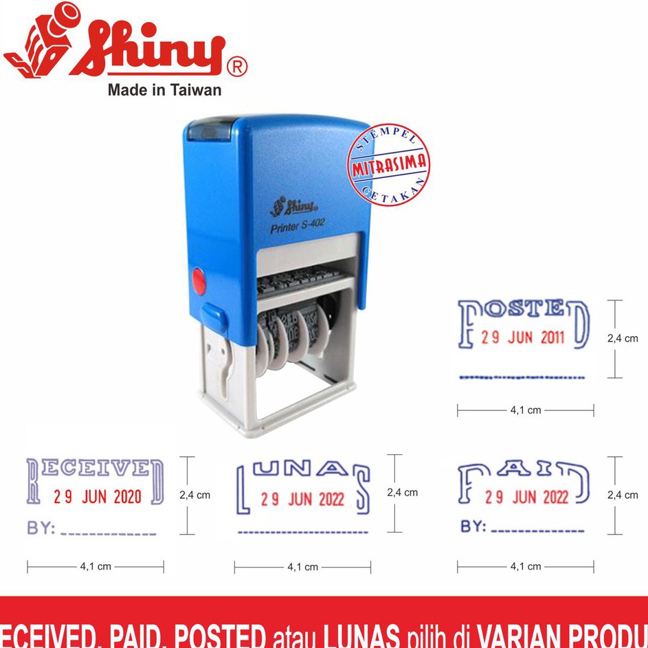 

Stempel Received dengan tanggal shiny S42 SelfInking