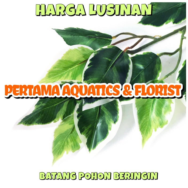 HARGA LUSINAN ISI 12 PCS BATANG BERINGIN/ Pohon Dekorasi Plastik/ Tanaman Dekorasi Plastik/ Bunga De