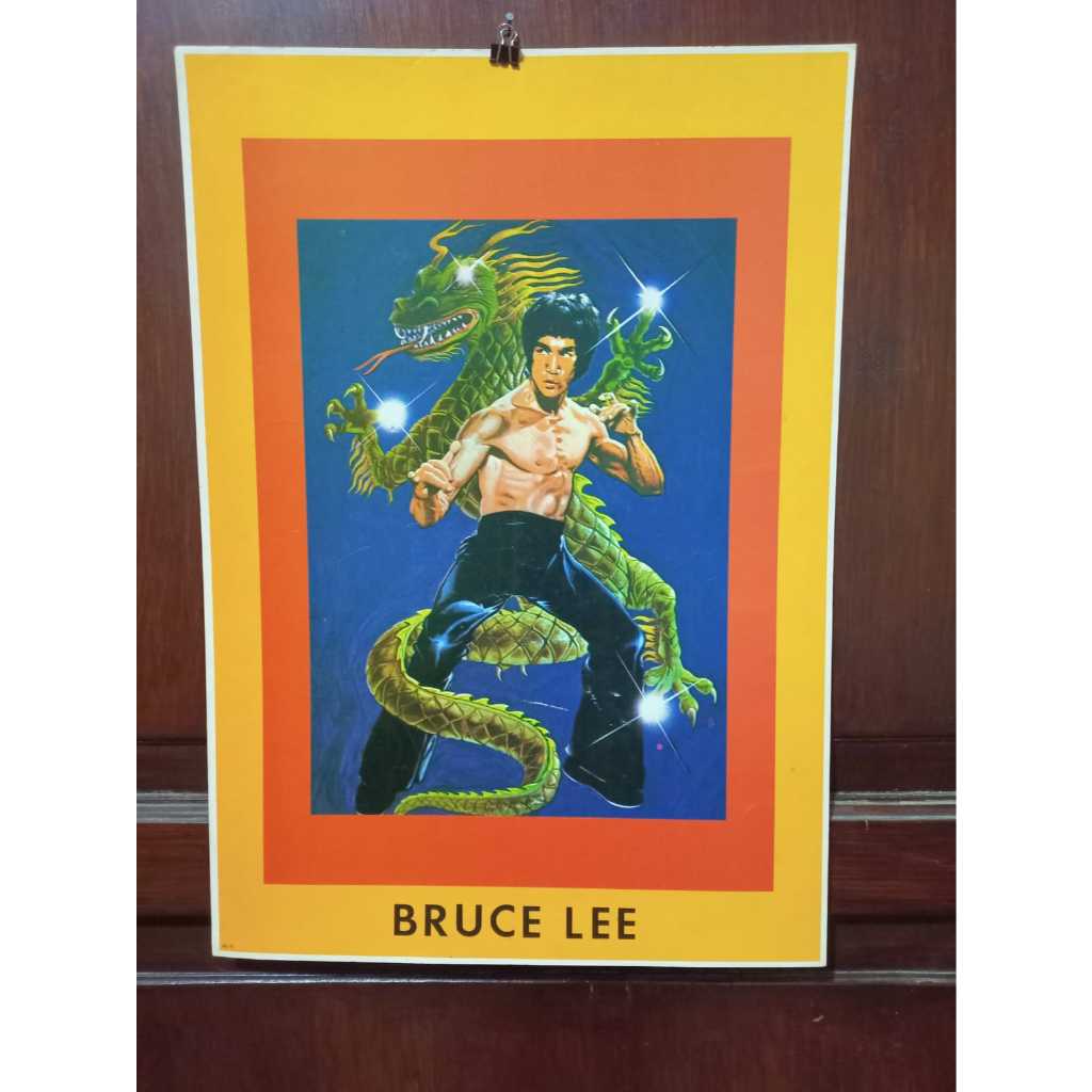 Poster jadul Artis Bruce lee dragon