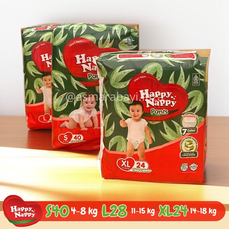 Pampers Happy Nappy Pants S40 L28 XL24