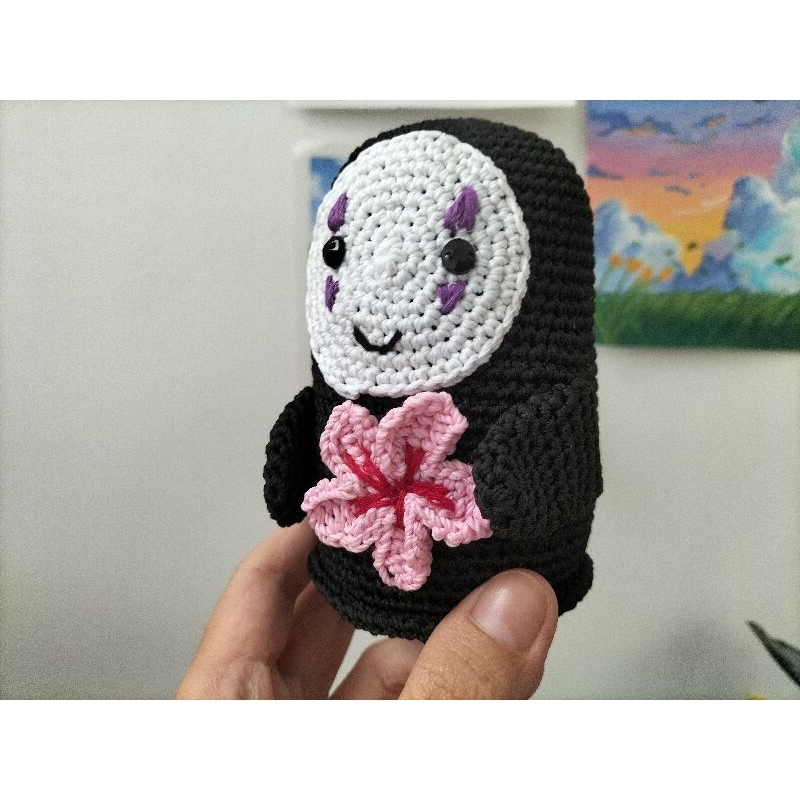 boneka rajut Ghibli Studio Kaonashi