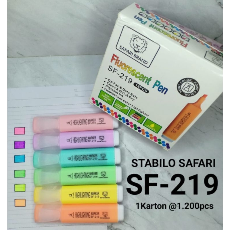 

STABILLO / HIGHLIGHTING MARKER SAFARI / ISI 12 PCS