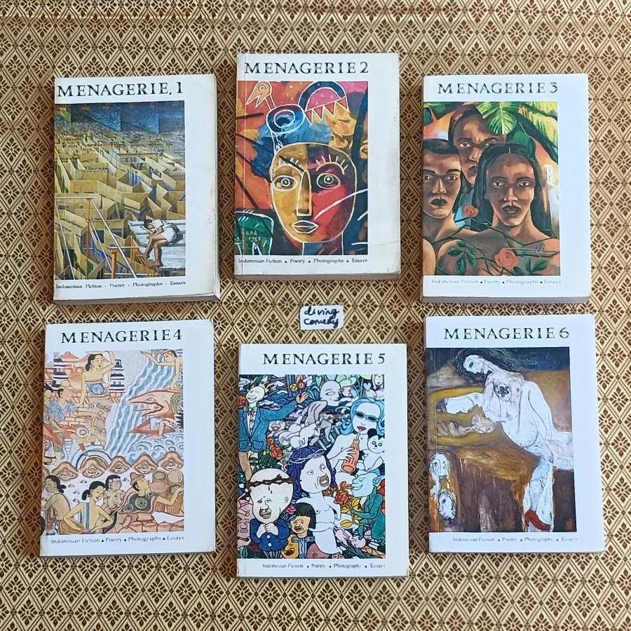 Paket 6 buku Menagerie 1992-2004 cerpen puisi esai foto, Pramoedya Ananta Toer, Bondan Winarno, Hana
