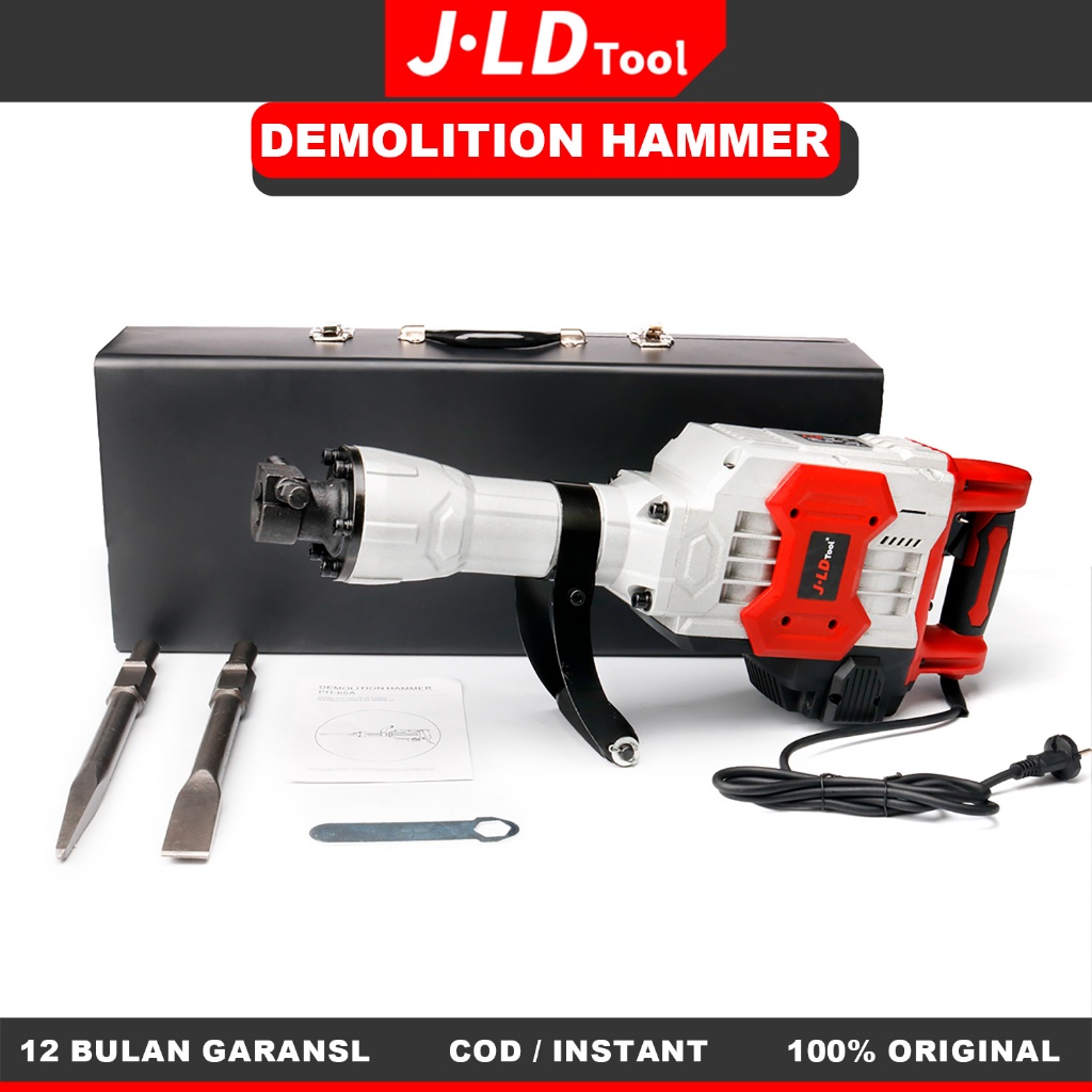 JLD Mesin Jack Hammer 1800W breaker jack hammer J95 Mesin bor bobok beton Demolition Hammer bisa bal