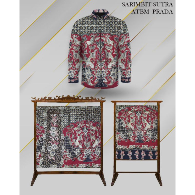 Bahan Batik Tulis Exlusive Sarimbit Sutra ATBM Prada Asli Full Tulis Manual
