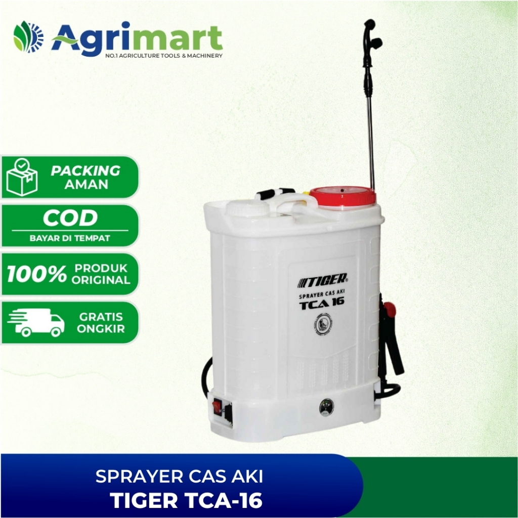 Sprayer Elektrik 16 Liter Tiger TCA-16 Alat Semprot Hama Tanaman Cas Aki