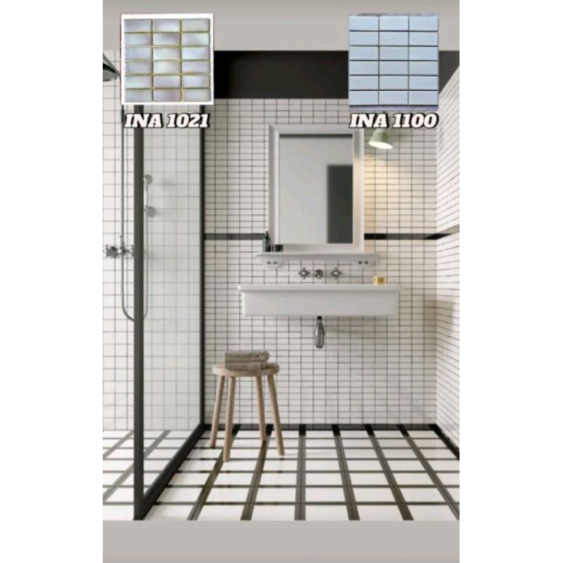 mosaic keramik dinding | keramik backsplace putih polos | mosaic persegi panjang