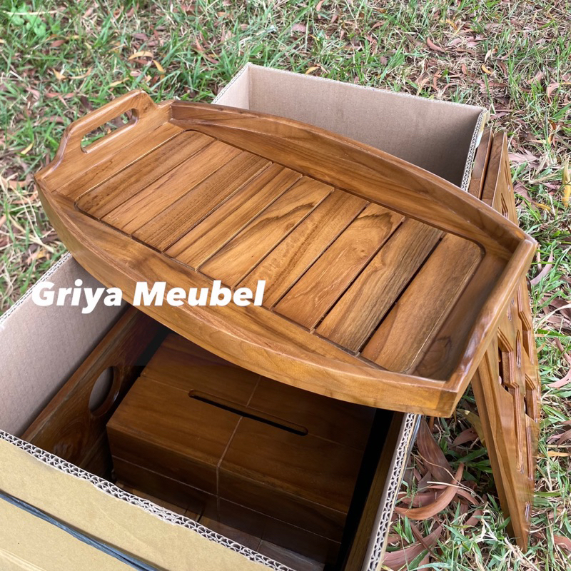 tray nampan kayu jati - nampan resto hotel cafe