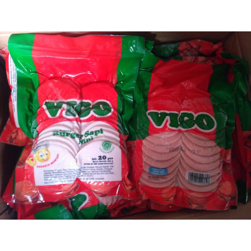 

Vigo Burger mini Sapi Dan Ayam 230gr isi 20