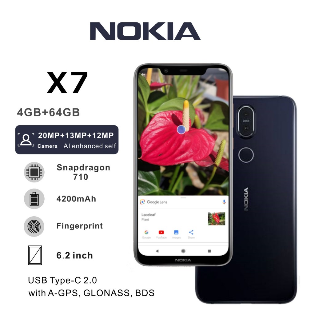 Nokia x7 | 6GB+64GB| dual sim | Snapdragon 710 |13MP+12MP | garansi indonesia | Nokia android | hp m