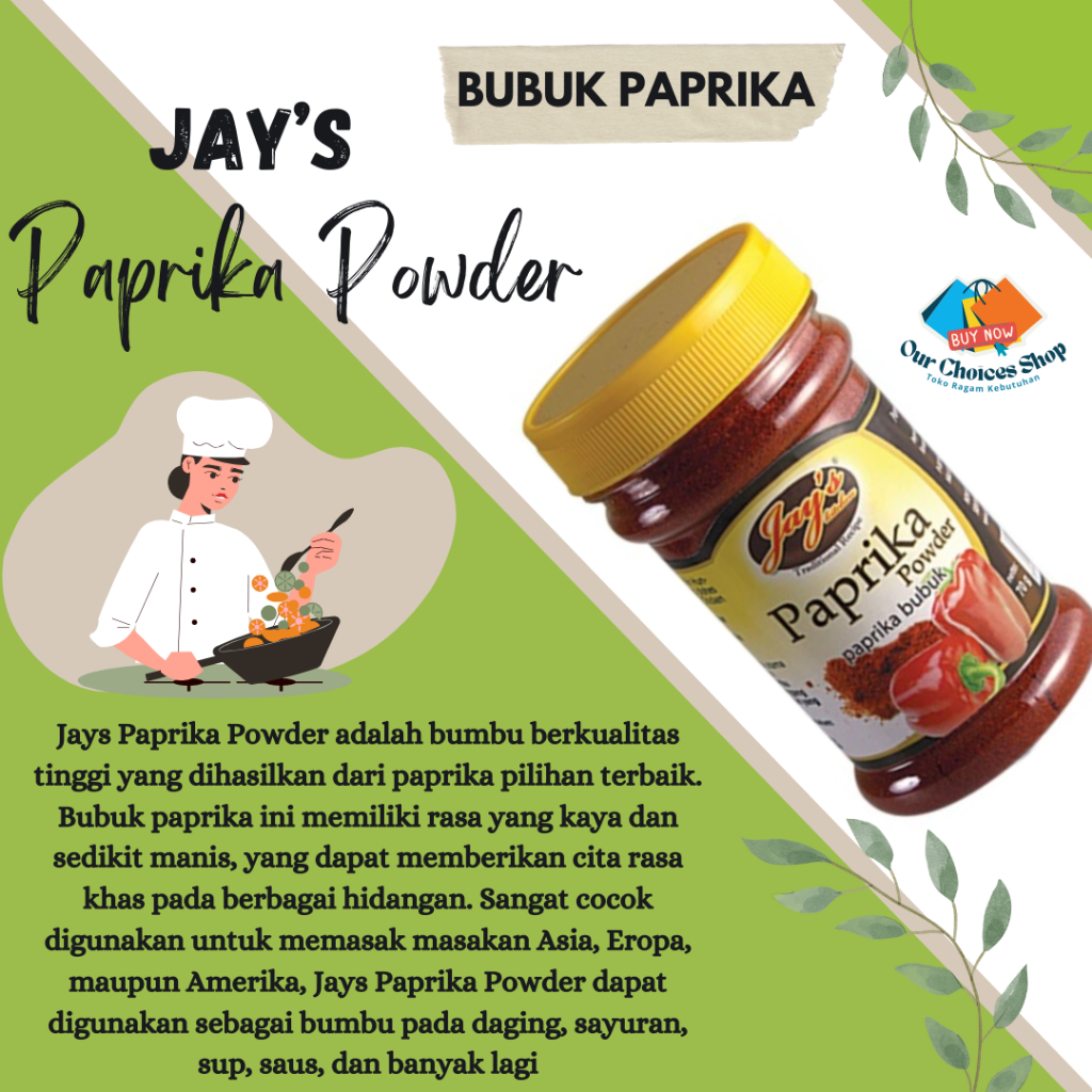 

JAY'S PAPRIKA POWDER | Bubuk paprika untuk masakan