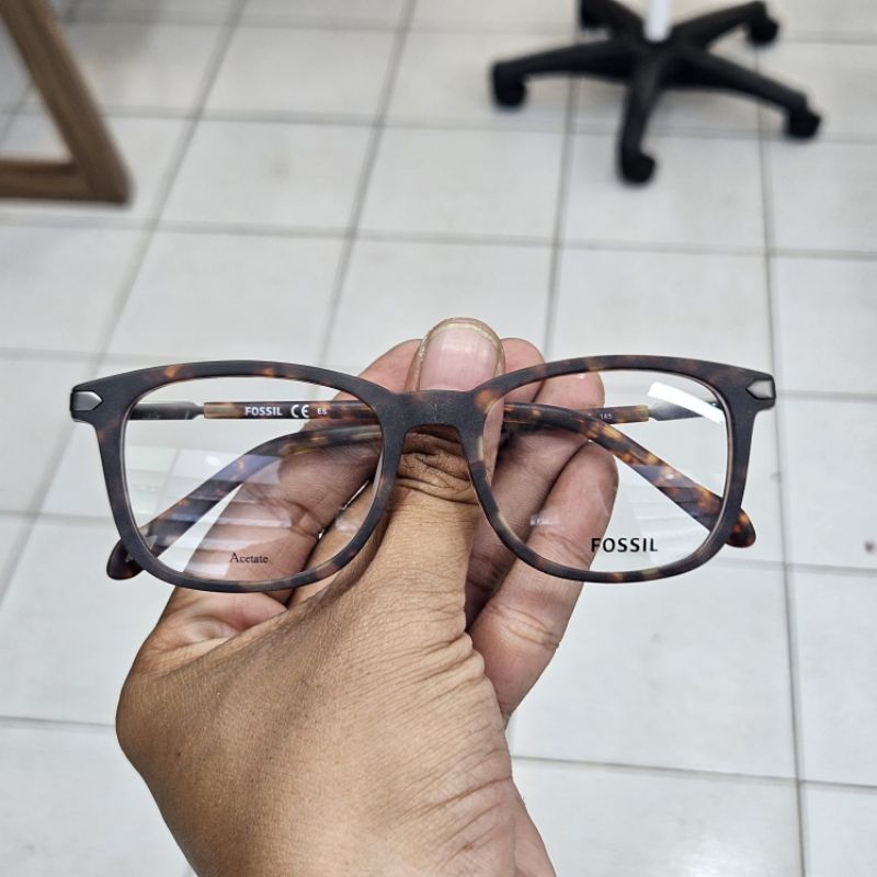 kacamata pria wanita kotak original fossil FS 7102F N9P 51 tortoise