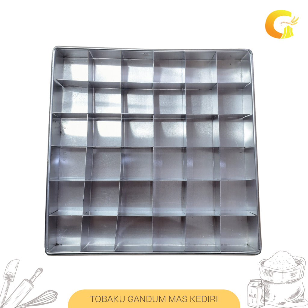 Loyang Brownies Sekat | Kotak Persegi Panjang Skat Loyang Bolu Kukus Panggang Loyang Kue