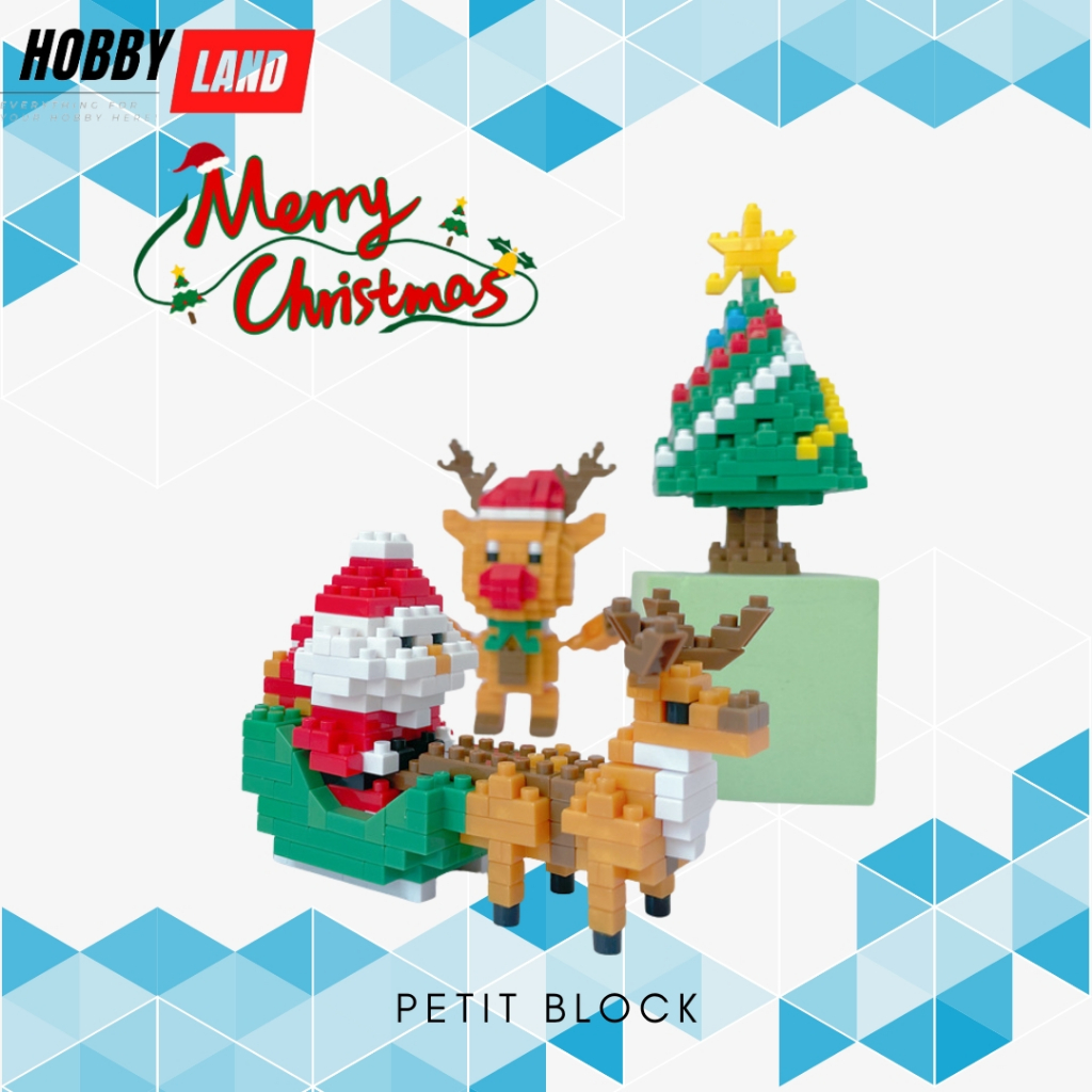 Mainan Jike Petit Block Mini Building Nano Block 3D Puzzle Christmas Natal Series