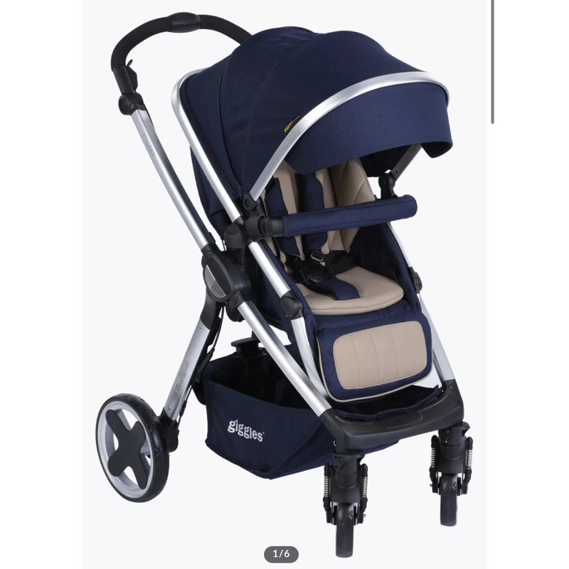 Giggles Tulip Convertible Stroller Navy Denim
