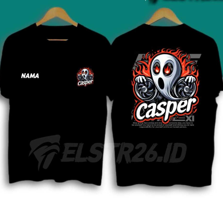 KAOS CASPER KAOS KARTUN TERBARU LENGAN PANJANG&PENDEK BISA TAMBAH NAMA,LOGO,FOTO DLL