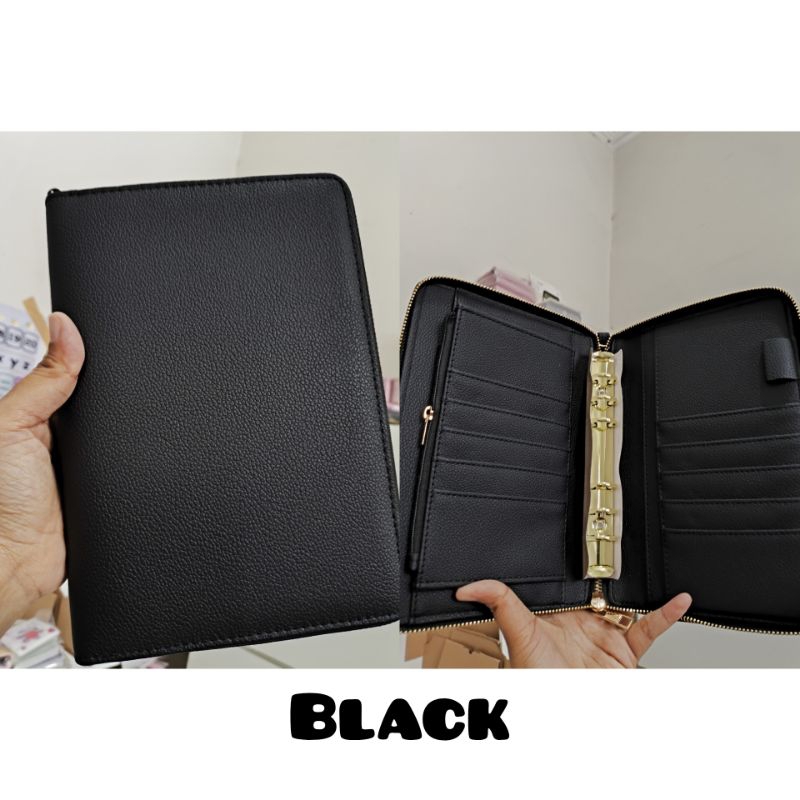 

Import Zipper Binder A6 Pebble Leather