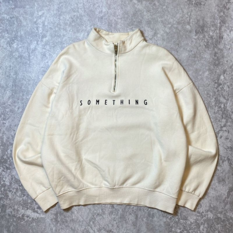 Something Crewneck halfzip
