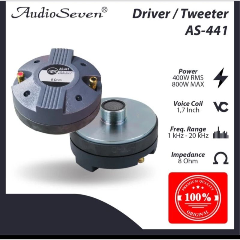 driver tweeter audioseven as 441 original model beta 3