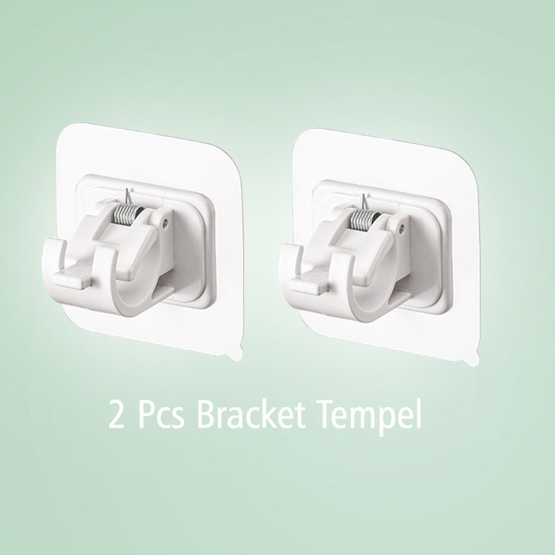 Cantolan Tiang Gorden Bracket Tempel Sepasang (2pcs) untuk Tiang Fleksibel Gorden Dapur
