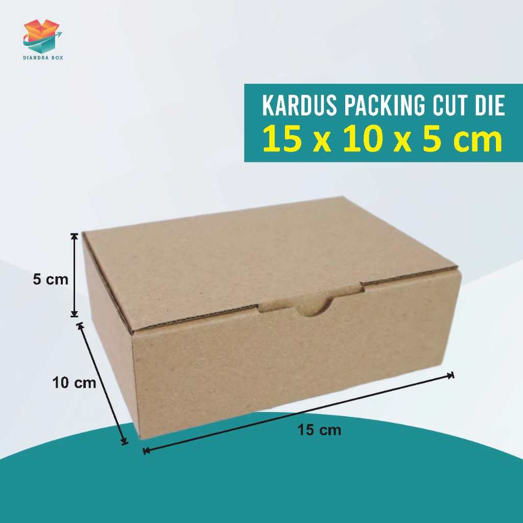 

Kardus Box Packing Hampres 15 x 10 x 5 cm | Fluteseal Mini Box | Cut Die | Type Earlock System