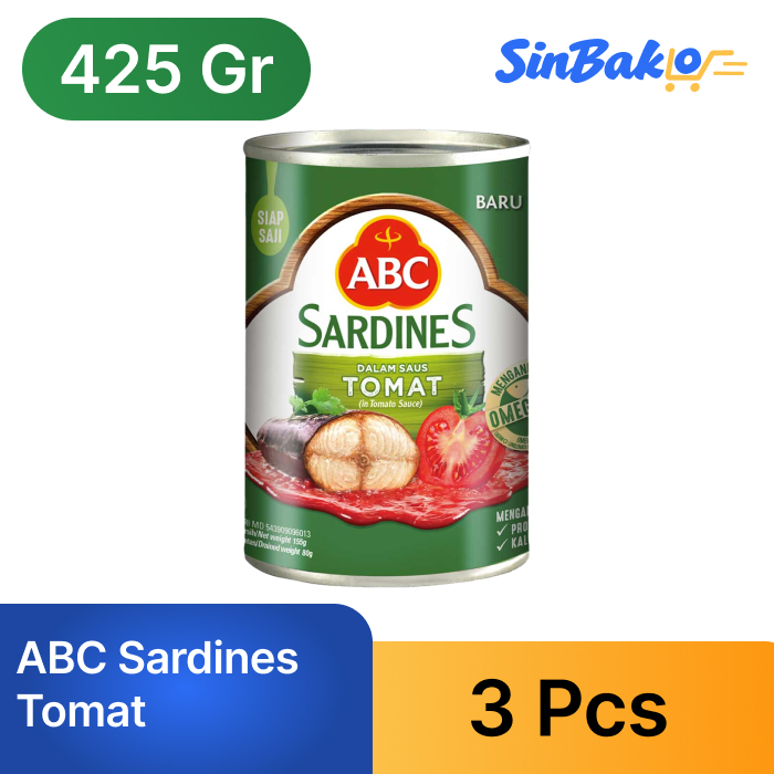 

ABC Sardines Tomat 425gr (3 Pcs)