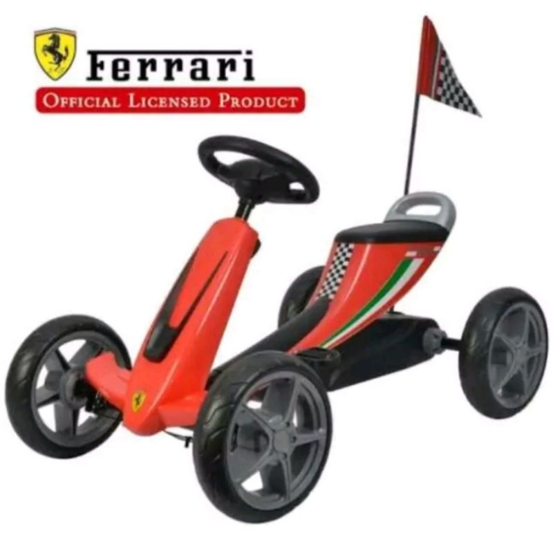 Pliko Scuderia Ferrari Go Kart Ride On Pedal (PRELOVED, Good Condition)   / Red Ferrari for Kids / P