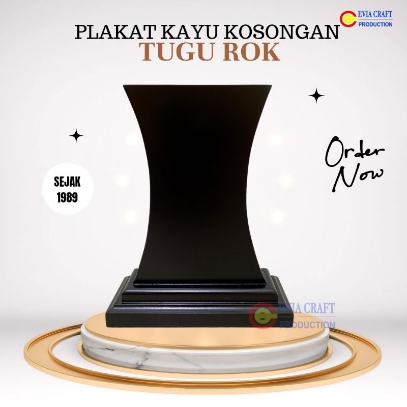 PLAKAT KAYU KOSONGAN TUGU ROK