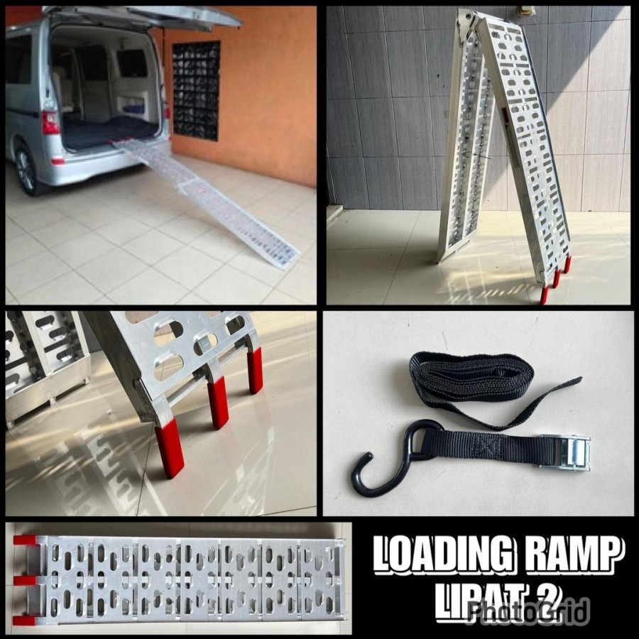 TANGGA MOTOR LIPAT 2 ALIMINIUM / LOADING RAMP