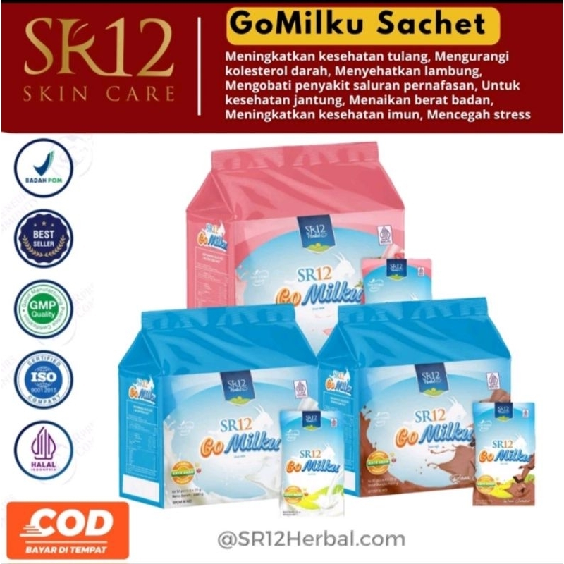 

SR12 GoMilku|SR12 GoMilku Sachet|Susu Kambing Etawa Sachet| 40 Sachet