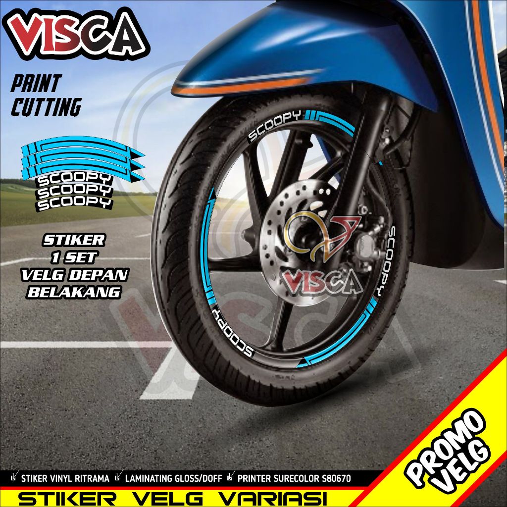 Stiker Velg List Velg Motor Stiker Velg Scoopy Motif E