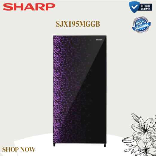 SHARP KULKAS 1 PINTU SJX195MGGB 128L/SJX-195MGGB/SJX 195MGGB/SJX195MGGB/SHARP ORIGINAL BERGARANSI