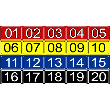 

Stiker Nomor Meja, Nomor Kos, Nomor Urut