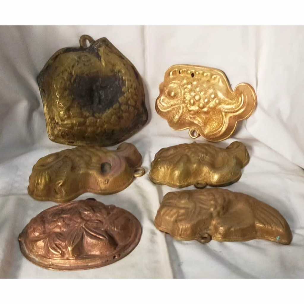 cetakan kue kuningan antik jaman dulu