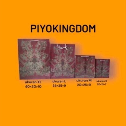 

(Piyokingdom) Paper bag Batik Perpack isi 12 Buah