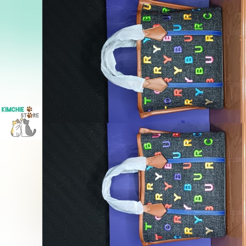 TAS SELEMPANG WANITA 2 IN 1 - TORY BURCH ALPHABET SLING BAG real pict