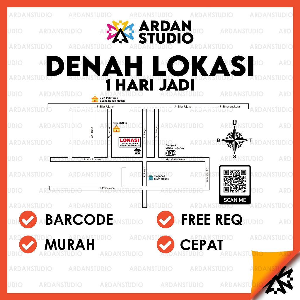 Edit Denah Lokasi | Denah Nikah | Pembuatan Denah Undangan