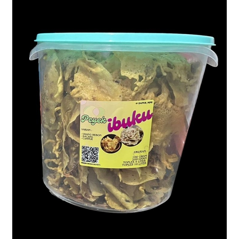 

Peyek ibuku toples 5liter 10liter