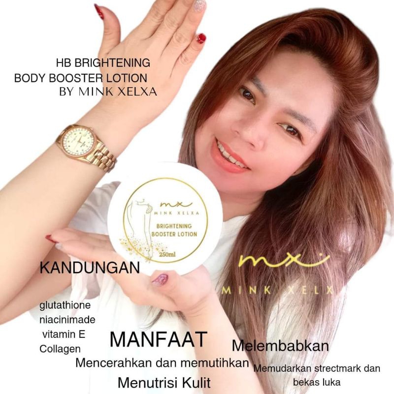 Hb brightening body booster lotion by mink xelxa
