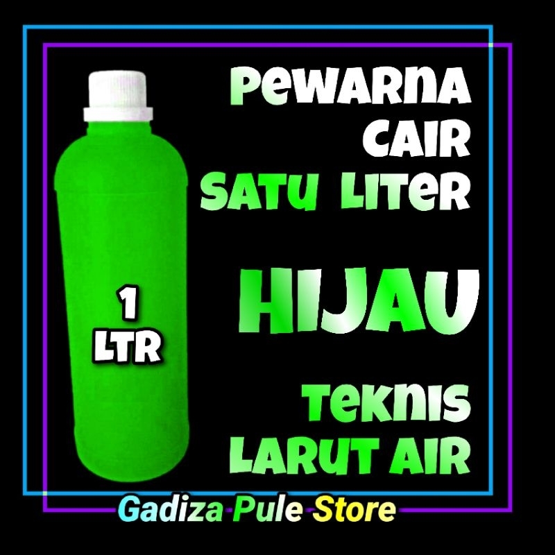 

Pewarna HIJAU 1 Liter Konsentrat Liquid Larut Air